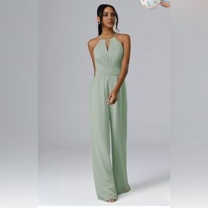 AW Bridal Peggie jumpsuit - chiffon sage green